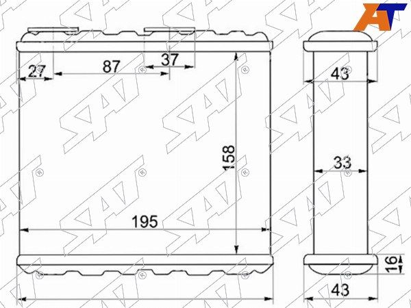Радиатор отопителя салона Nissan Avenir