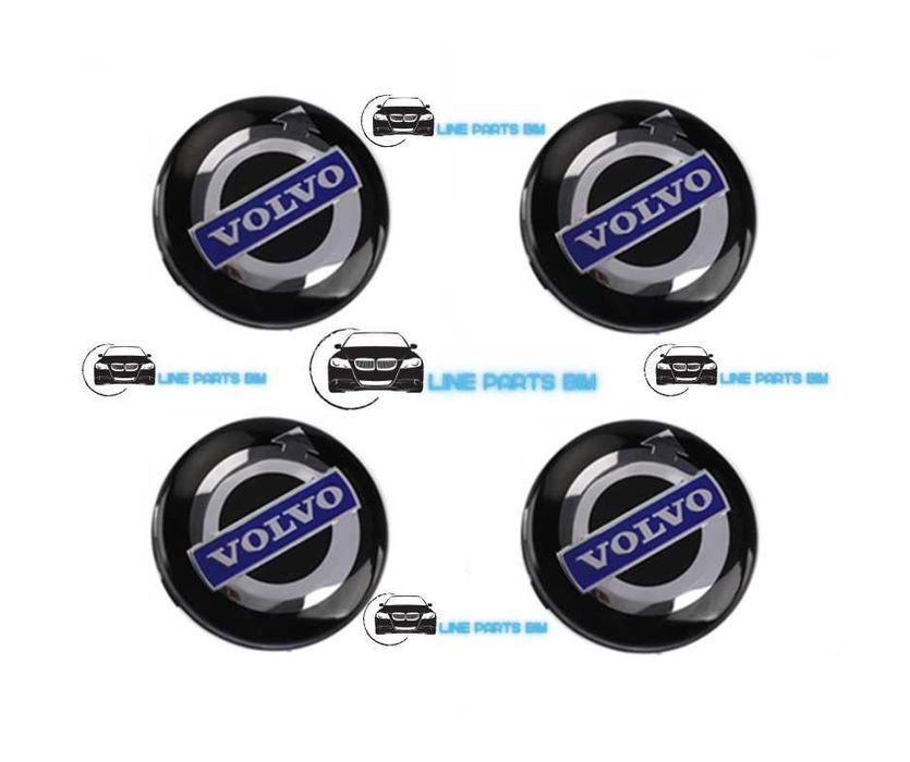Set 4 Embleme Jante Volvo 64mm Diferite Culori, Capace Roti VOLVO NOI