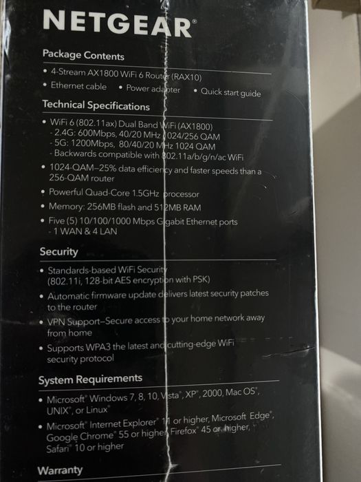 Router Wireless Netgear AX180