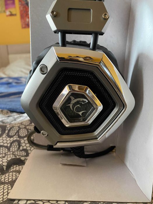 Гейминг слушалки White Shark - LION, сребристи/черни