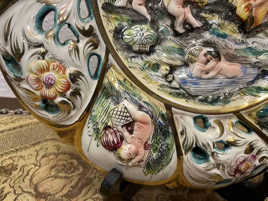 Италианска порцеланова чиния Capodimonte Италия 1960