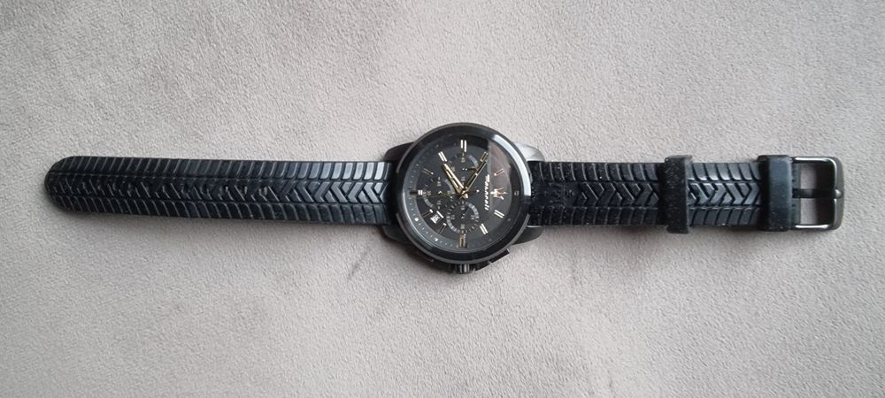 Часовник Maserati Stile, хронограф, 45 мм черно PVD покритие