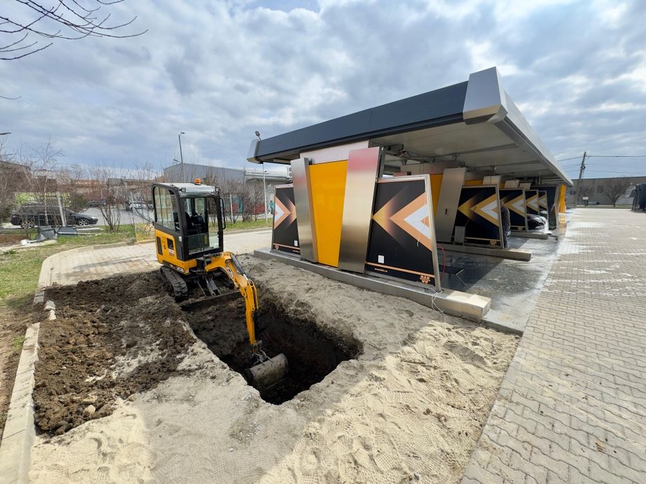 Închiriere Miniexcavator, săpături șanțuri apa,canalizare,curent,drena