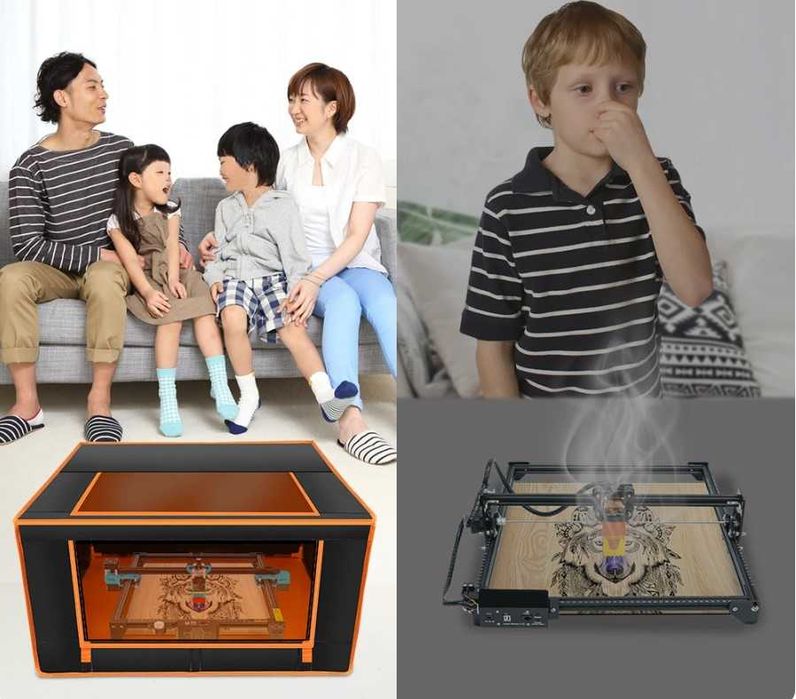 Incinta Rezistanta Foc Evacuare Fum pt Gravator CNC Laser Router 40W80