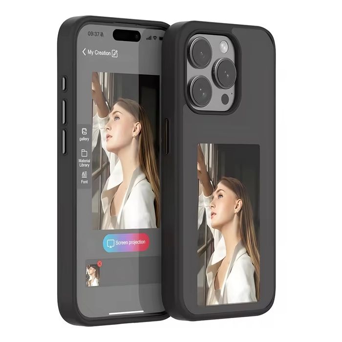 Чехол с NFC case, экраном для iPhone 13 до 16 pro/max