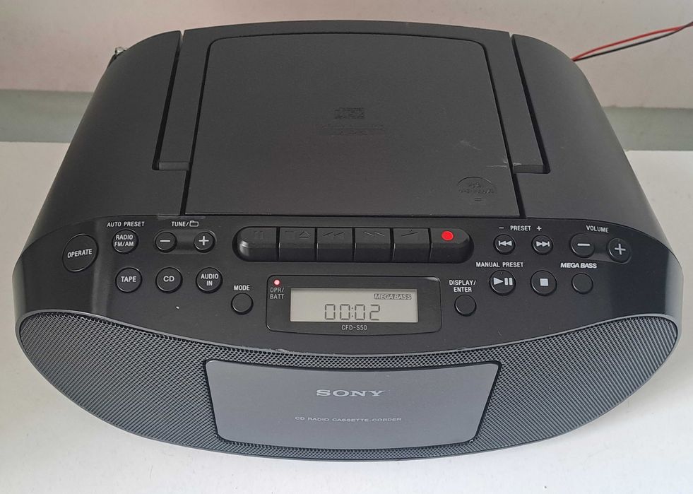 Sony CFD S 50 radio casetofon CD boombox muzica vintage colectie