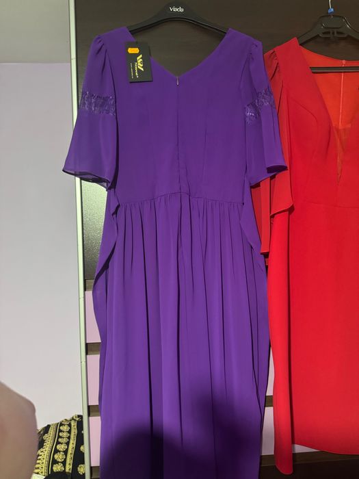 Rochie midi mov eleganta noua