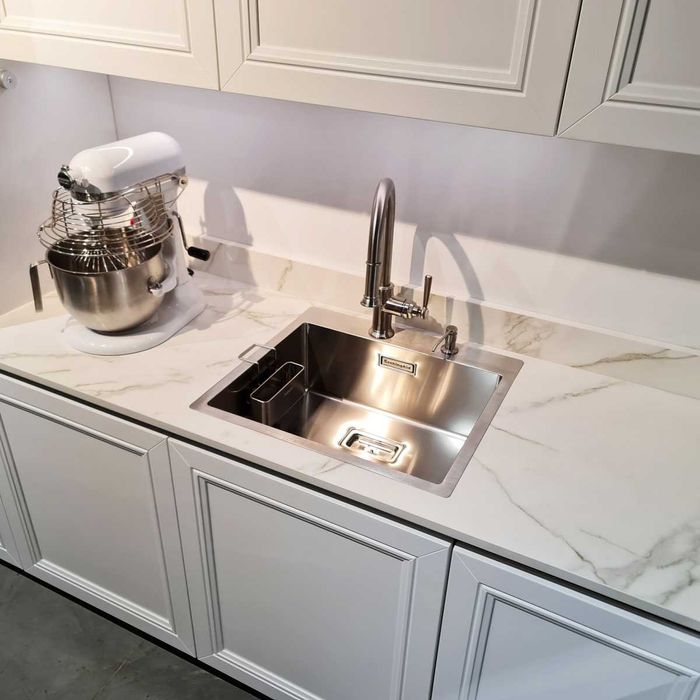 Chiuveta bucatarie inox CookingAid BOX LUX 57 + ventil automat 55*50cm