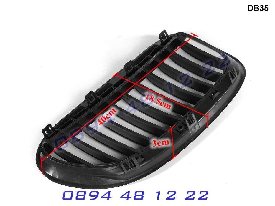 Двойни M6 M Бъбреци Решетки BMW 6 E63 БМВ E63 2004-10 Черни Гланц