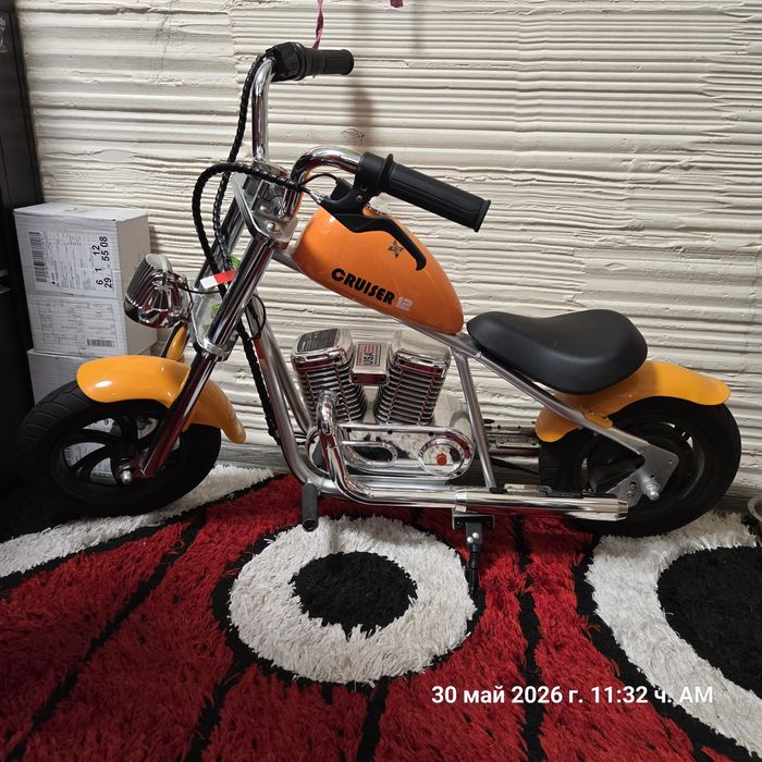 Електрически мотоциклет Hyper Gogo Cruiser 12, за деца, 12 км автономия, 3 скорости, 90x160 см