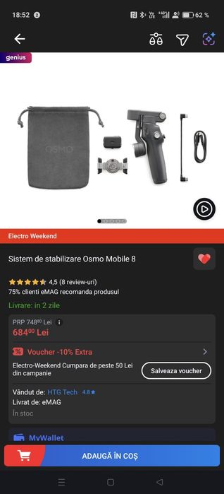 Sistem de stabilizare Osmo mobile 8