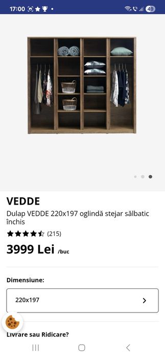 Vând dulap Jisk ca nou