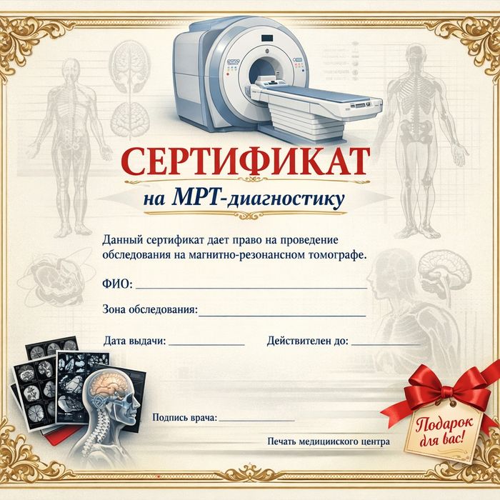 Сертификат на мрт диагностику