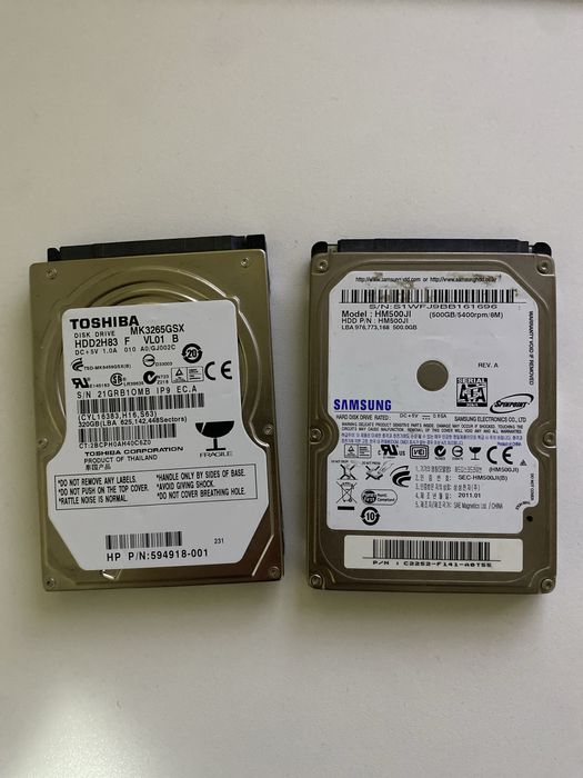 Hard disk-uri laptop diverse modele si capacitati 100% sanatate