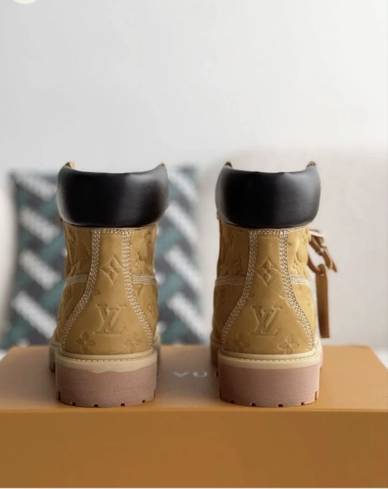 Bocanci Timberland Louis Vuitton Monogram Timberlands Brown Maro 6inch boots 43 fara cutie