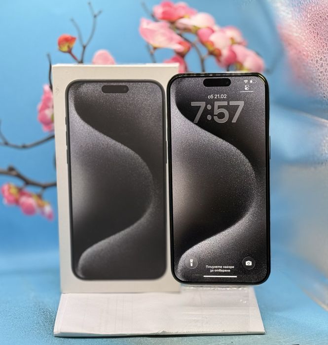 ГАРАНЦИОНЕН!!! Apple iPhone 15 Pro Max, 256GB, 5G, Black Titanium