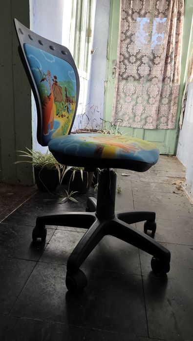 Scaun de birou pentru copii, rotativ, pe roti