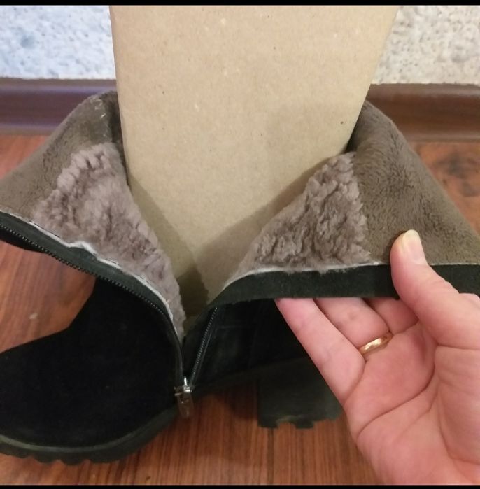 Сапоги  натуральная замша зимние