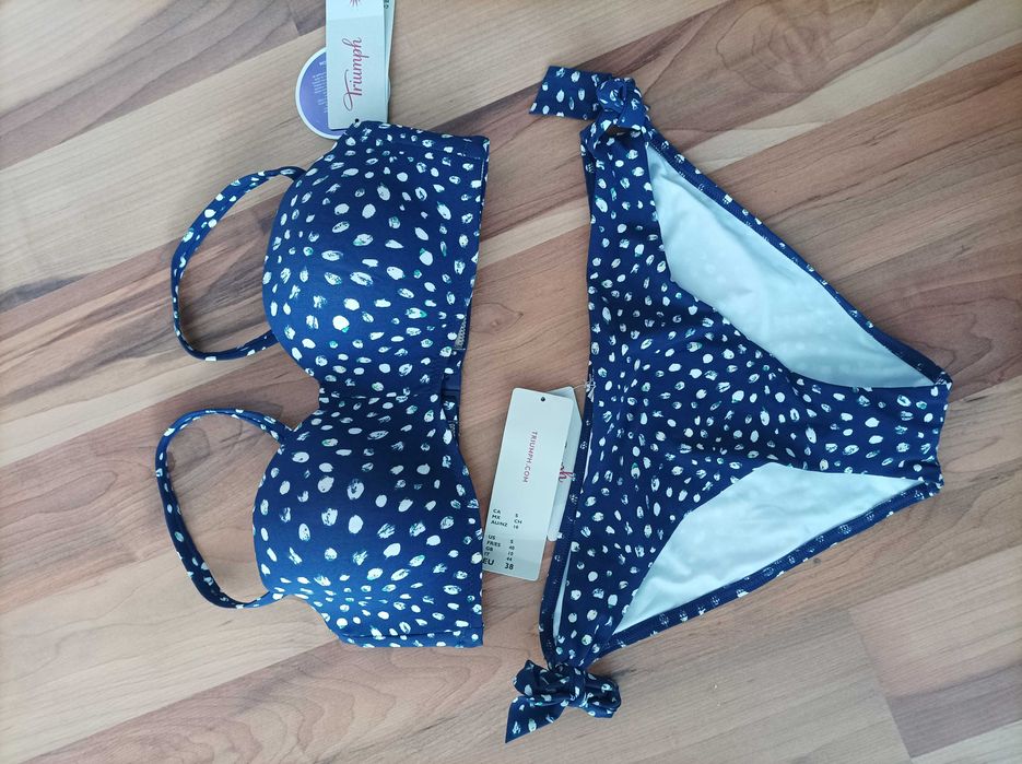Triumph/Twin set  36C нов бански и сутиен от две части