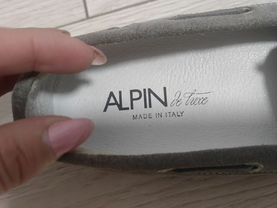 Mocasini din piele întoarsă ALPIN de Luxe, mărimea 36, noi, Made in It