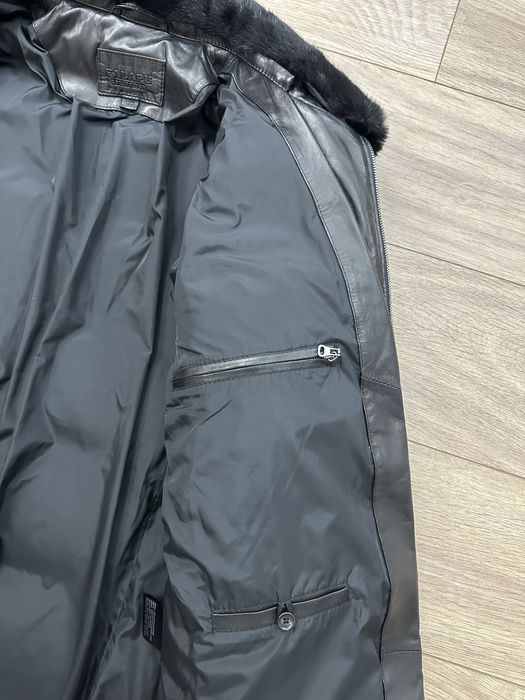 Кожанный пуховик