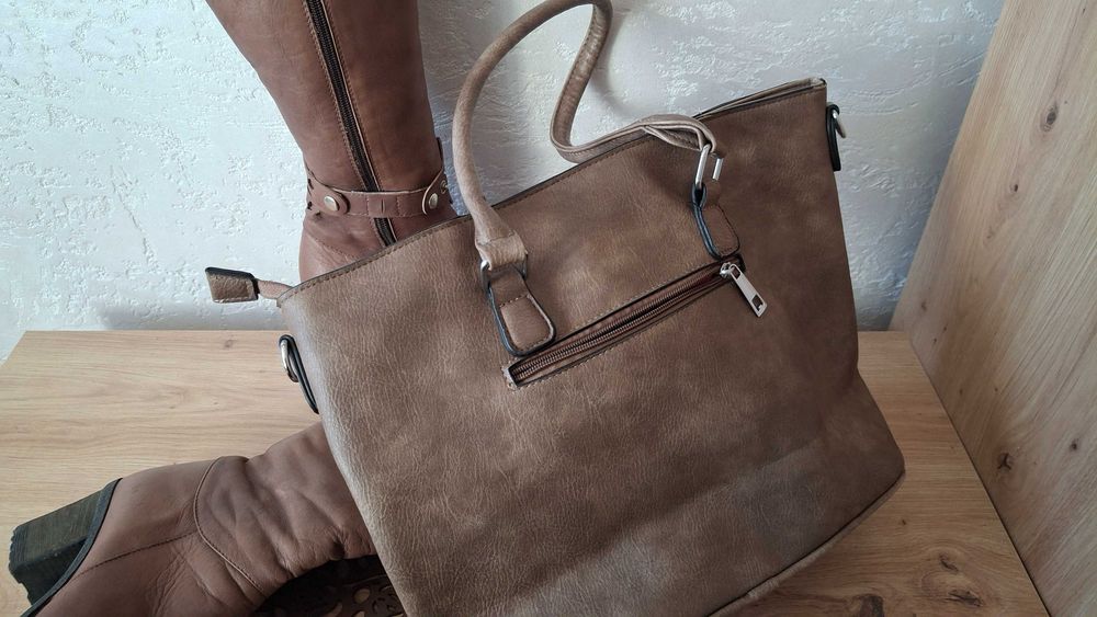 Ботуши естествена кожа N39, чанта