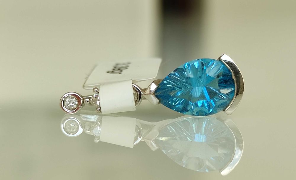 Pandativ 14k Topaz si Diamante naturale oferta Black Friday!