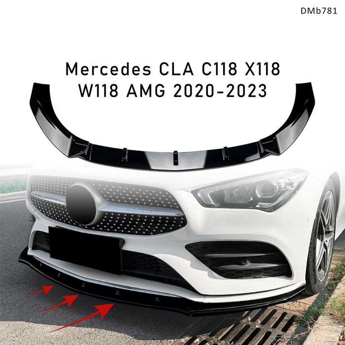 Лип спойлер предна броня Mercedes CLA C118 X118 AMG мерцедес цла х118
