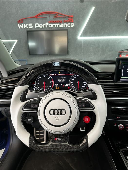 Volan Audi Carbon Custom - LED - Drive Select - Incalzire