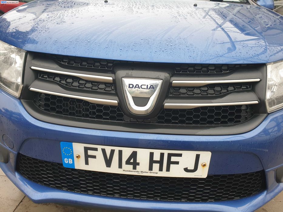Bara Spoiler Fata Completa FARA Grila Emblema cu Proiectoare Dacia Logan 2 2012 - 2016 Culoare Albastru TERPK [Q0490]