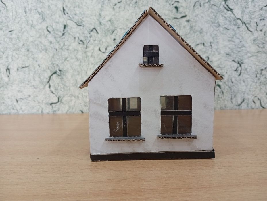 Uy maket . Barcha elementlari qoʻl mehnati yordamida yasalgan