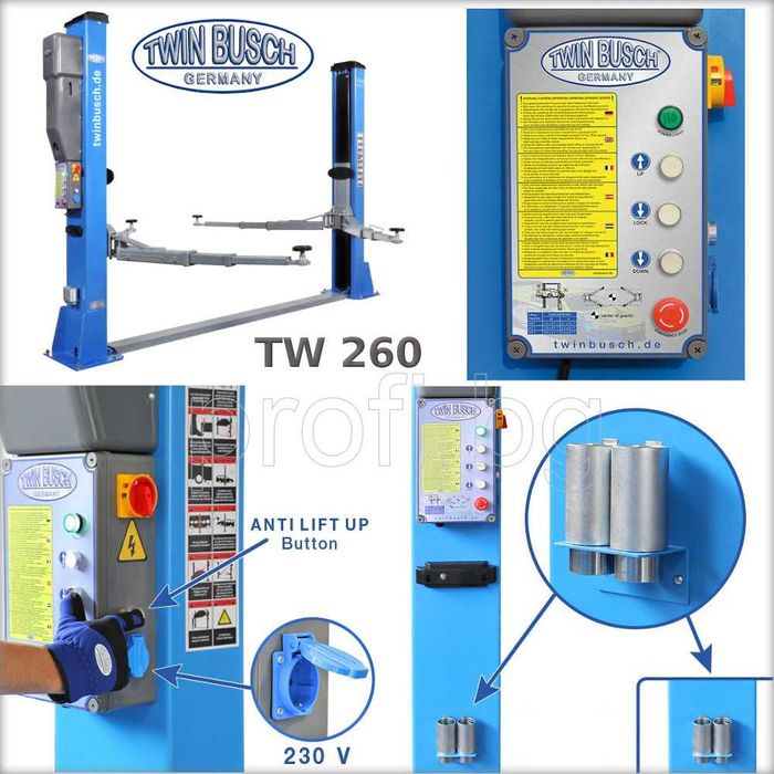 Подемник 6t PROFI TWIN BUSCH GmbH GERMANY автоматично спускане. ЛИЗИНГ
