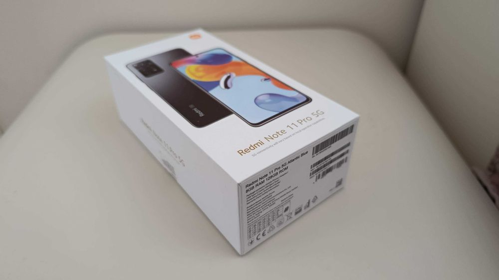 телефон xiaomi redmi note 11 pro 8GB RAM, 5G, НОВ!,Памет 128GB, SD Slot