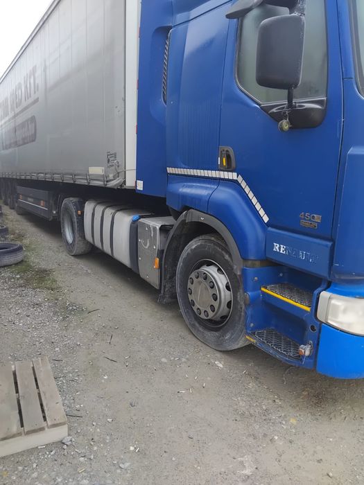 Cap tractor Renaul Premium 450 DXI + semiremorcă Schwarzmuller+ set de cauciucuri si piese de schimb