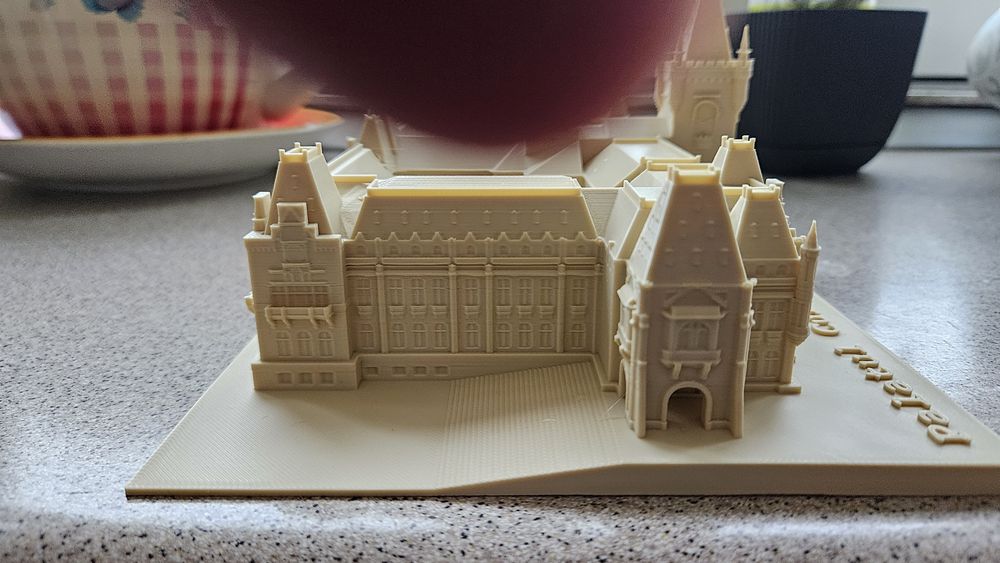 Palatul Culturii Iasi Romania 3D Print unicat proiect drona