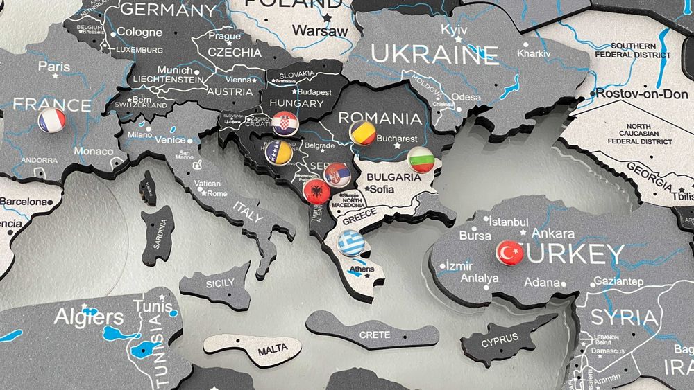 Карта на света XL 200cm x 120cm Enjoy The Wood