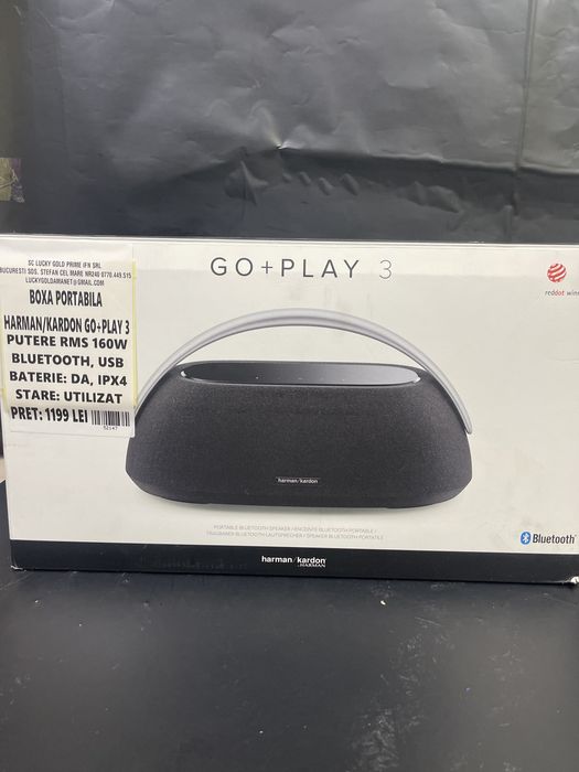 Boxa Portabila Harman/Kardon GO+Play 3 FullBox FACTRUA/GARANTIE #52147