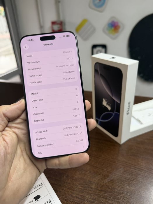 Vand Iphone 16 Pro Max 1Tb Natural Black impecabil