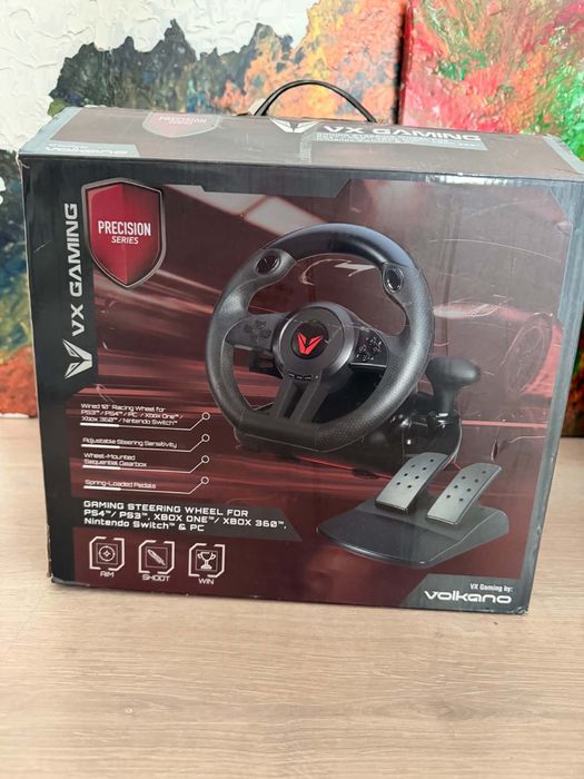 Volan gaming, Volkano, VX Gaming Precision, 180° reglabil, 3 nivele sensibilitate