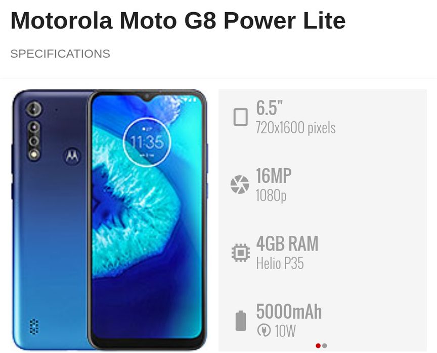 Motorola moto g8 power lite