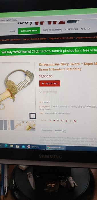 Сабя 3500лв Немска много запазено състояние