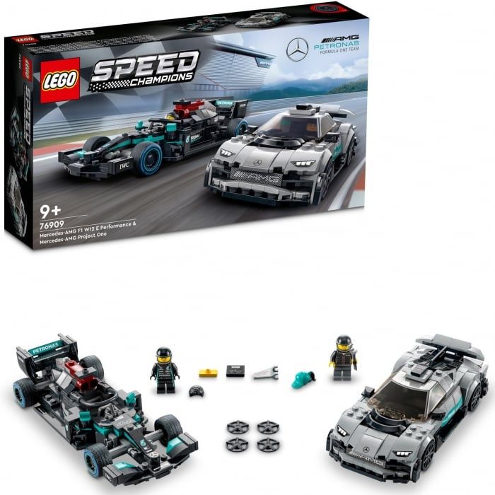LEGO® Speed Champions - Mercedes-AMG F1 W12 E Performance si Mercedes-AMG Project One 76909