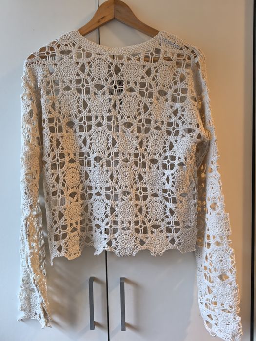 Bluză bej macrame Dasha nouă, cu etichetă