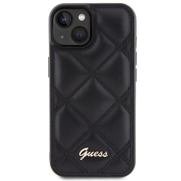 Guess guhcp15spsqsqsk iphone 15 / 14 / 13 black hardcase quilted metal