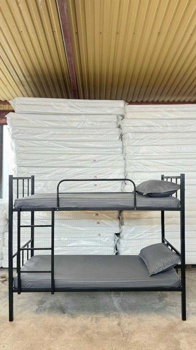 PACHET Pat metalic etajat + 2 saltele + Set complet lenjerie !