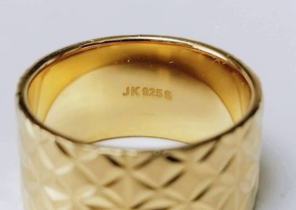 Inel vechi, model Big Reflection, din argint de 925, placat cu aur de 18K, Jane Kønig, JK