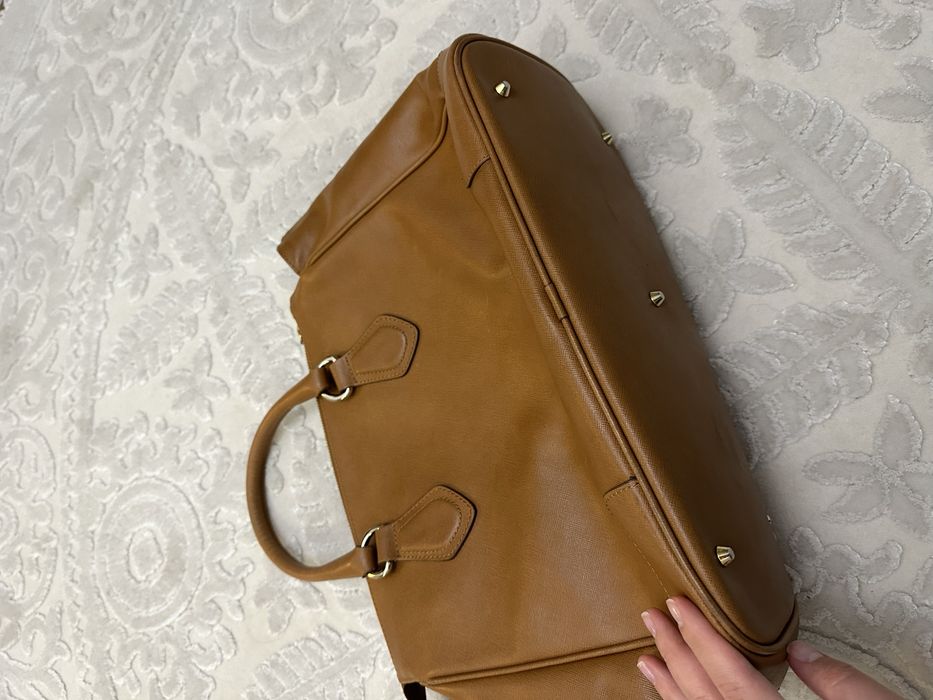 Кожаная сумка коричневая