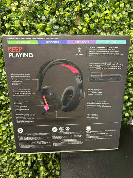 Гейминг слушалки Logitech - Astro A20 X, безжични, черни - нови