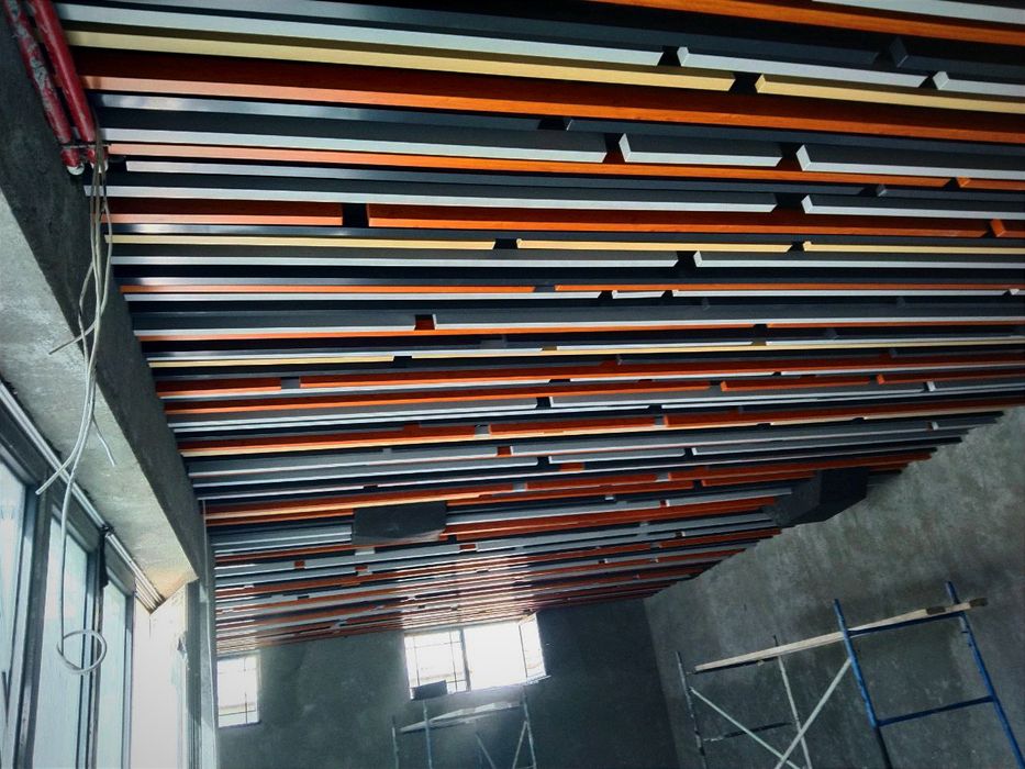 Подвесные потолки Армстронг реечный Грилято МДФ декор панель (1)