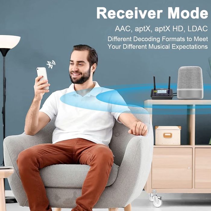 1Mii B03Pro+ Bluetooth Transmitter Receiver Certified LDAC for TV Home Stereo
